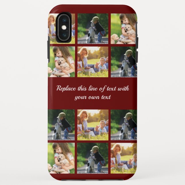 Capa Para iPhone, Case-Mate Personalizar colagem de fotos e texto Case-Mate iP (Verso)