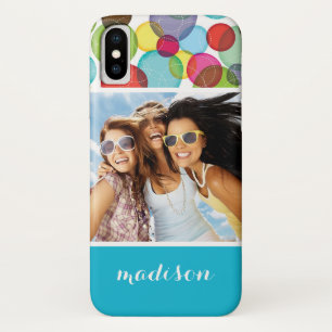 Capa Para iPhone Da Case-Mate Personalizar Foto e Nome Arredondar bolhas Padrão