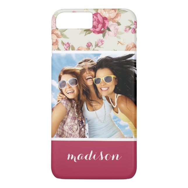 Capa Para iPhone, Case-Mate Personalizar Foto e Nome Belo Padrão de Pensão (Verso)