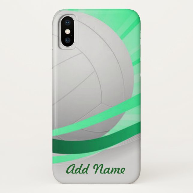 Capa Para iPhone, Case-Mate Personalizar Verde de Voleibol (Verso)