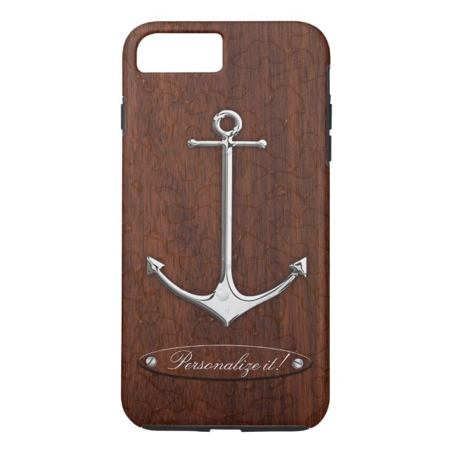 Capa Para iPhone, Case-Mate Personalize! Anchor Náutico Molhado (Verso)