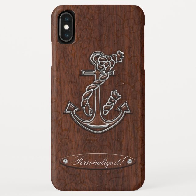 Capa Para iPhone, Case-Mate Personalize! Anchor Náutico Molhado (Verso)