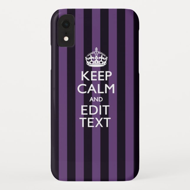 Capa Para iPhone, Case-Mate Personalize-o Mantenha Calmo O Texto Roxo (Verso)