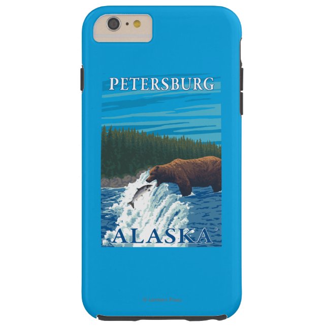 Capa Para iPhone, Case-Mate Pesca do urso no rio - Petersburgo, Alaska (Verso)