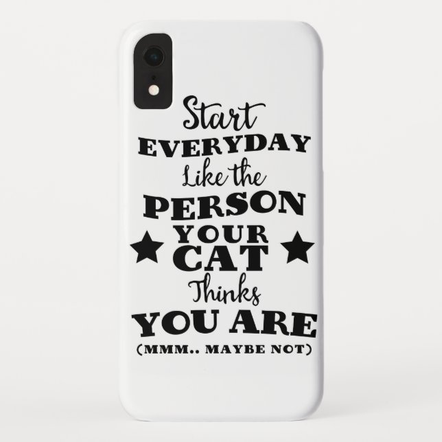 Capa Para iPhone, Case-Mate Pet Cat Engraçado Citação (Verso)