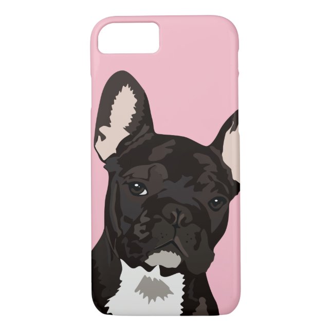 Capa Para iPhone, Case-Mate Pet de Bulldog Francês, Bonito e Preto (Verso)