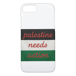Capa iPhone 8/ 7 Phone Case Palestine needs Action