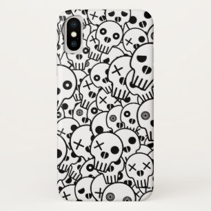 Capa Para iPhone X Pilha do crânio