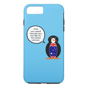 Capa iPhone 8 Plus/7 Plus Pinguim Ms Falante Australiana Personalizada