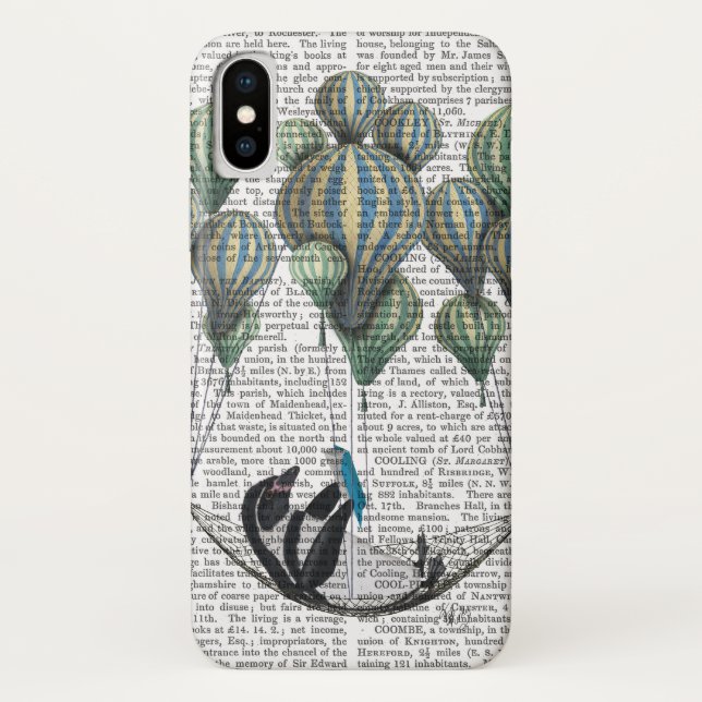 Capa Para iPhone, Case-Mate Pinguim no balão de Hammock (Verso)