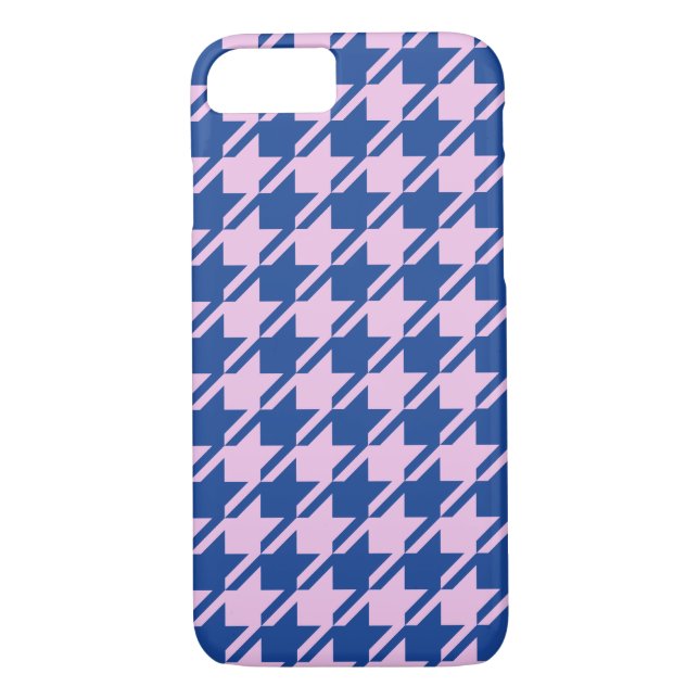Capa Para iPhone, Case-Mate Pink-alto-dente+Padrão Azul (Verso)
