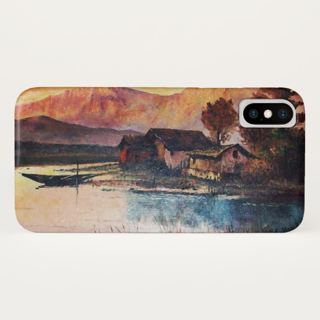 CAPA PARA iPhone, Case-Mate  PINK MONTANHAS LAKE ALPINE SUNSET LANDSCAPE (Verso (Horizontal))