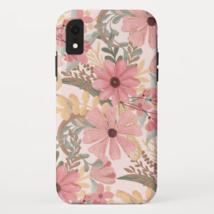 Capa Para iPhone Da Case-Mate Pink Sage Green Floral deixa padrão de aquarela