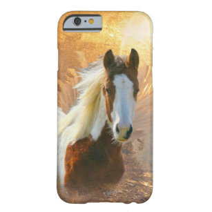 Capa Barely There Para iPhone 6 Pinte o caso Dourado do iPhone 6 do cavalo