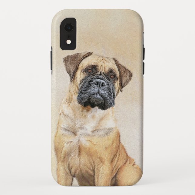 Capa Para iPhone, Case-Mate Pintura Bullmastiff - Arte Cachorra Original (Verso)