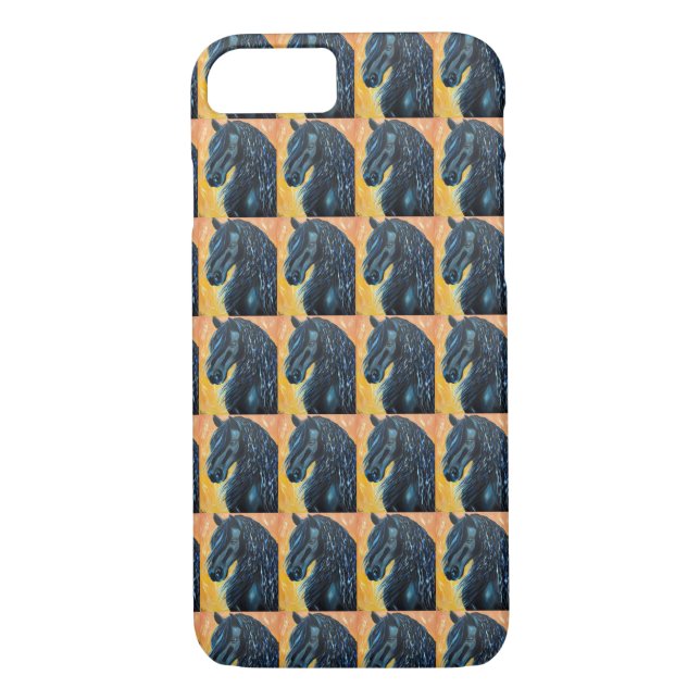 Capa Para iPhone, Case-Mate Pintura de Cavalo Negro (Verso)