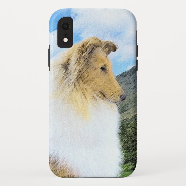 Capa Para iPhone, Case-Mate Pintura em Collie, em Montanhas (Rough) - Arte Can (Verso)