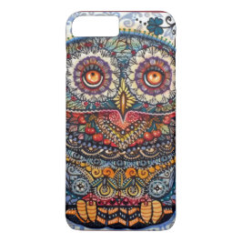 Capa iPhone 8 Plus/7 Plus Pintura gráfica mágica da coruja