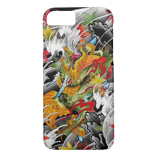 Capa Para iPhone, Case-Mate Pintura japonesa da aguarela da arte do tatuagem (Verso)