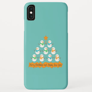 Capa Para iPhone Da Case-Mate pirâmide de árvore de Natal feita de bonecos de ne
