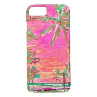 Capa Para iPhone Da Case-Mate Pix Dezines Vintage Havaiian Beach Scene/Pink