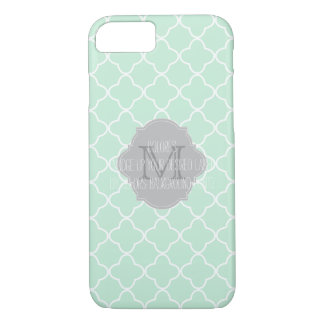 Capa Para iPhone Da Case-Mate PixDezines cor suja/padrão quatrefoil/menta