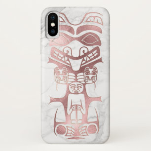 Capa Para iPhone Da Case-Mate PixDezines TRIBAL TOTEM, FAUX ROSA DOURADO+MARBLE