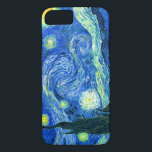 Capa iPhone 8/ 7 PixDezines Van Gogh Starry Night/Rua. Remy<br><div class="desc">A famosa pintura de Van Gogh, "A Noite Estrelada." Pintado durante sua estadia no asilo Remy Santo na década de 1880, van Gogh retratou as colinas rolantes e árvores ciprestes que viu de sua janela. Melhorado digitalmente pela PixDezines. Copyright © 2008-2016 PixDezines.com™ e PixDezines™ em zazzle.com. Todos os direitos reservados....</div>