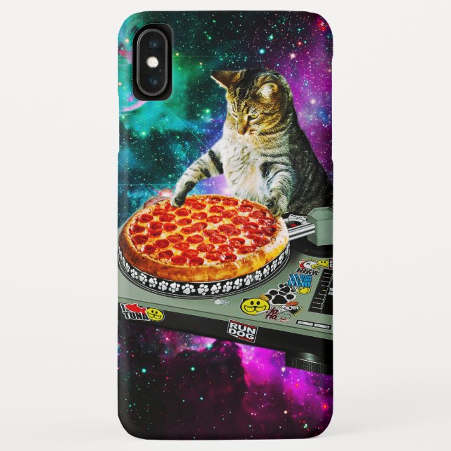 Capa Para iPhone, Case-Mate pizza de gato dj espacial (Verso)