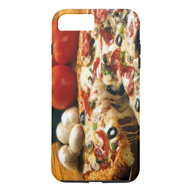 Capa Para iPhone, Case-Mate Pizza Tomates Cogumelos Azeitona Queijo (Verso)