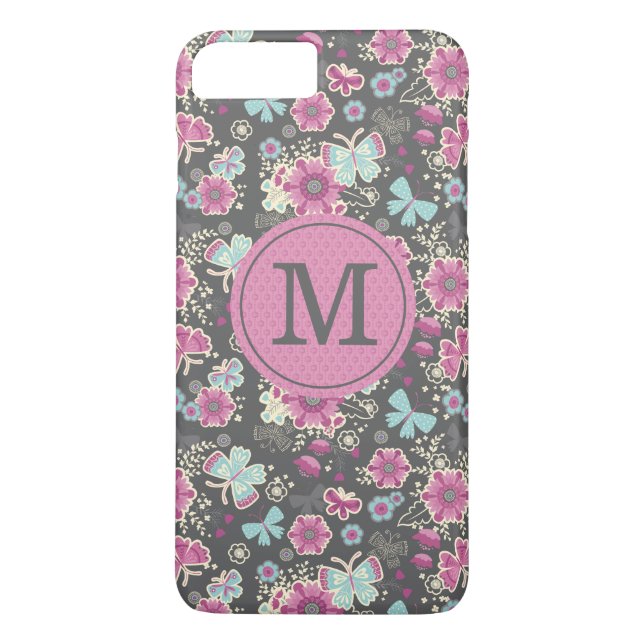 Capa Para iPhone, Case-Mate Placa Cinza Rosa Personalizada (Verso)