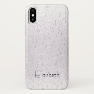 Capa Para iPhone X Placa de metal de prata