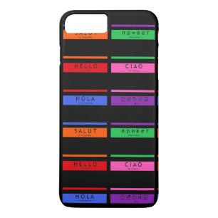 Capa Para iPhone Da Case-Mate Placa de Nome Colorida Olá Meu Nome É Hola Ciao Sa