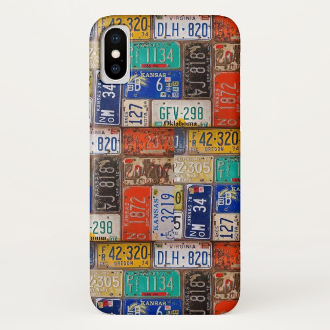 Capa Para iPhone, Case-Mate placas de retro Rusty (Verso)