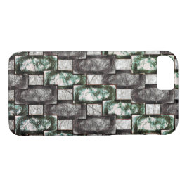 Capa iPhone 8/ 7 Placas retangulares cortadas e manchadas, cinzas v