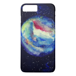Capa iPhone 8 Plus/7 Plus Planet Case, Watercolor Cosmos Art