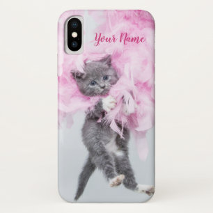 Capa Para iPhone Da Case-Mate Pluma cor de rosa de gato