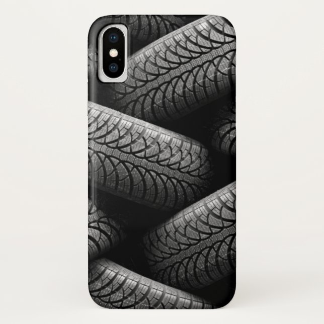Capa Para iPhone, Case-Mate Pneus de carro pretos (Verso)