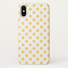 Capa Para iPhone X Polkadots amarelos