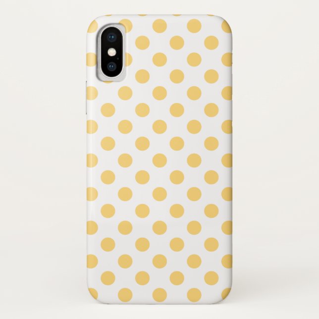 Capa Para iPhone, Case-Mate Polkadots amarelos (Verso)