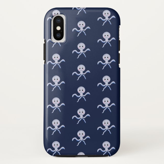 Capa Para iPhone, Case-Mate Polvo sob o padrão infantil marinho (Verso)