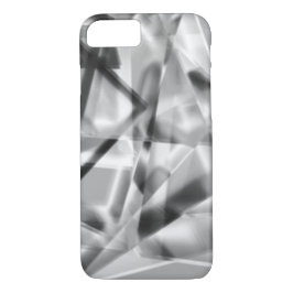 Capa iPhone 8/ 7 Ponta de pedaços quadrados de algumas cinzas branc