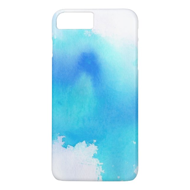 Capa Para iPhone, Case-Mate Ponto azul, pintado mão abstrato da aguarela (Verso)