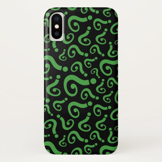Capa Para iPhone, Case-Mate Ponto de interrogação verde (Verso)