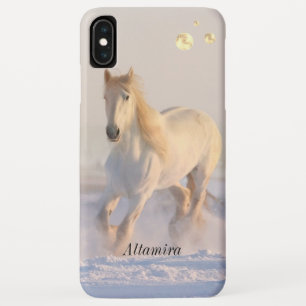 Capa Para iPhone Da Case-Mate Pontos polka, belo cavalo branco & praia