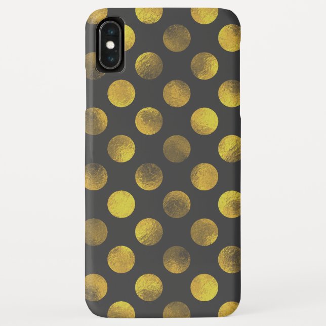 Capa Para iPhone, Case-Mate Pontos Polka Dourados Desbotados (Verso)