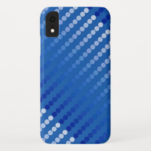 Capa Para iPhone XR Pontos satíricos - tons azuis de aço