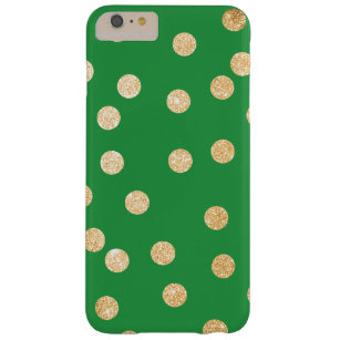 Capa Barely There Para iPhone 6 Plus Pontos verdes e Dourados de Kelly da cidade