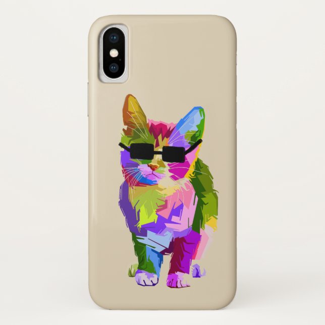 Capa Para iPhone, Case-Mate Pop Art legal gatinho arte (Verso)