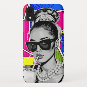 Capa Para iPhone Da Case-Mate Pop Art Retrô Mulher Fashion Preto e Branco 